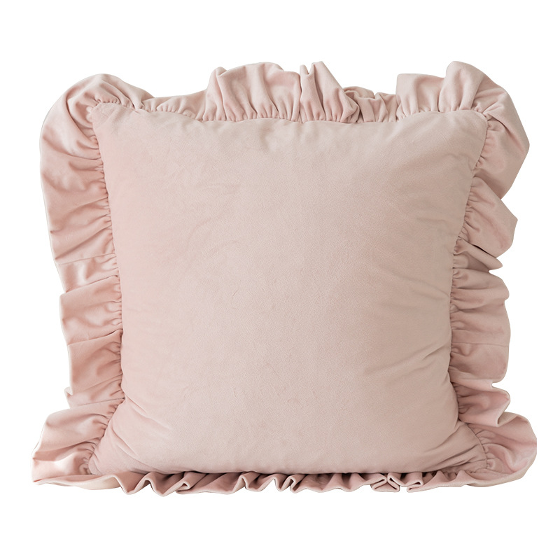 Throw Pillow Velvet Ruffle Style Silky And Fashionable Buy wholesale